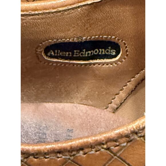 Allen Edmonds Duggan Plaza Men’s Tan Captor Cap Oxford Shoes 9.5D Made in USA